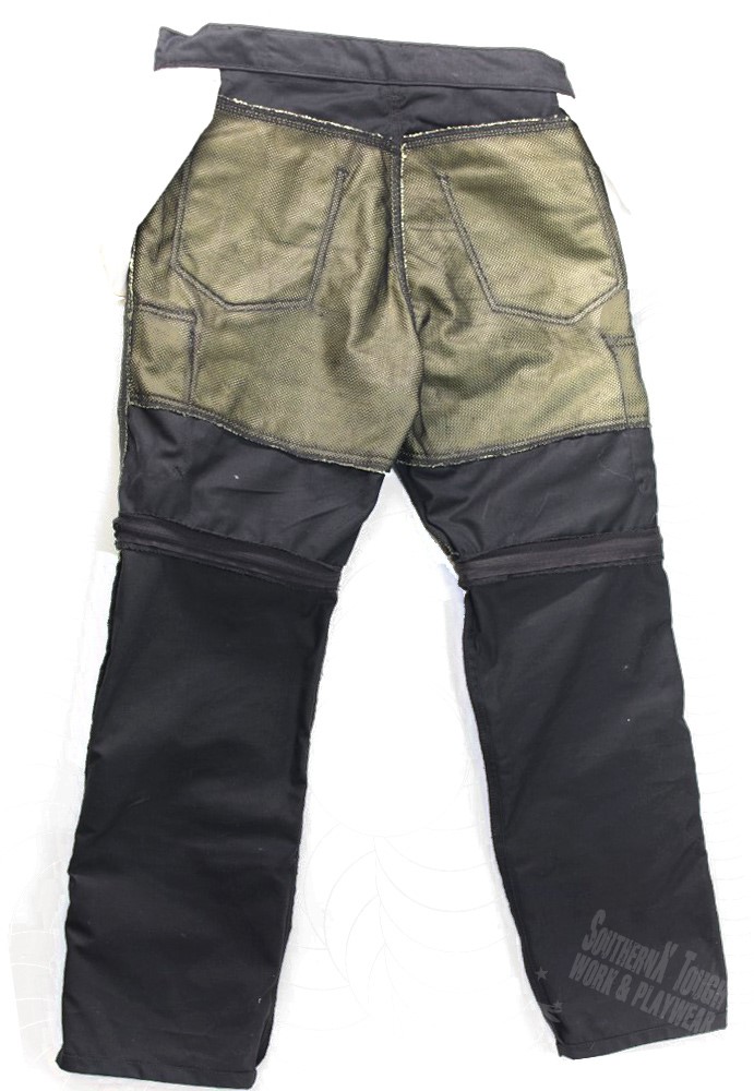 thumbnail interactive-video image 1 of Motrox Women's Motorcycle Jeans – Kevlar Lining, CE Level 1 Hip & Knee Armor, Blue/Black 1 of 3